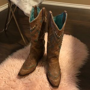 Corral Studded Leather Western Boots